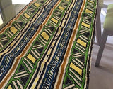GREEN TRIBAL table runner