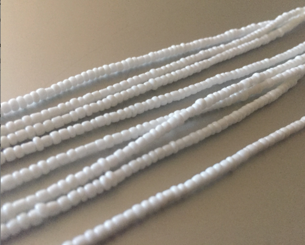 Waist discount beads white