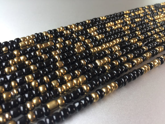 BLACK & GOLD waist beads