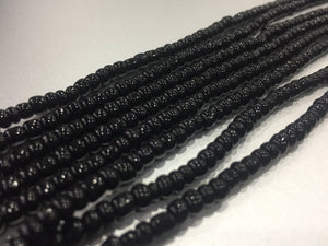 BLACK LARGE waist beads