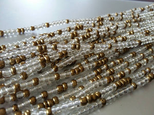 CLEARLY GOLDEN waist beads