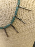 GREEN AGATE STARBURST necklace