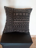 B + W  2 MUDCLOTH throw pillow cover