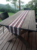 CREAM & BROWN TRIBAL table runner