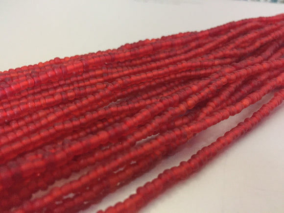 MATTE RED waist beads