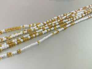 WHITE SANDS waist beads